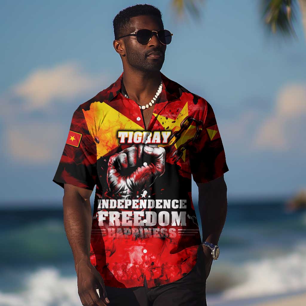 Tigrayans Independence Hawaiian Shirt I Stand with Tigray - Fist of Freedom