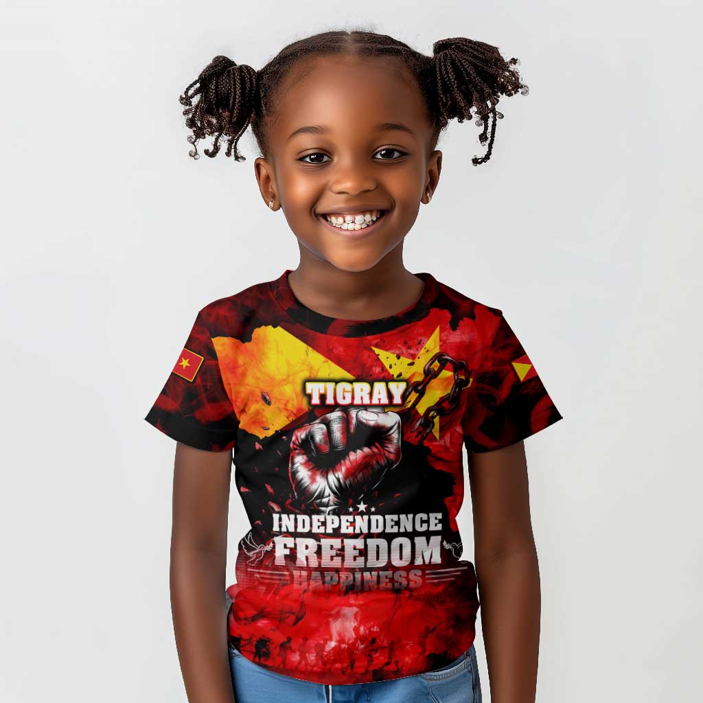 Tigrayans Independence Kid T shirt I Stand with Tigray - Fist of Freedom