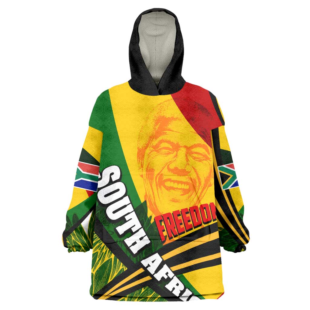 South Africa Freedom Day Mandela Kid Wearable Blanket Hoodie National Pride Protea Flower