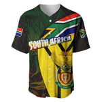 Coat Of Arms South Africa Baseball Jersey Protea Unity Heritage