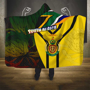 Coat Of Arms South Africa Hooded Blanket Protea Unity Heritage