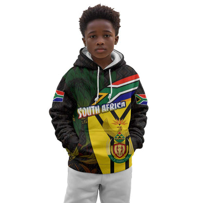 Coat Of Arms South Africa Kid Hoodie Protea Unity Heritage