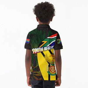 Coat Of Arms South Africa Kid Polo Shirt Protea Unity Heritage