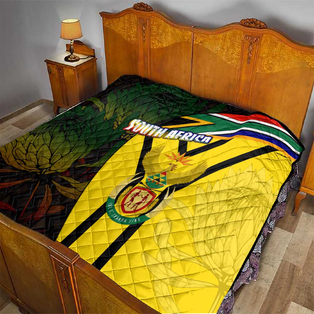 Coat Of Arms South Africa Quilt Protea Unity Heritage