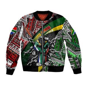 South Africa Fist of Freedom Bomber Jacket Never Give Up