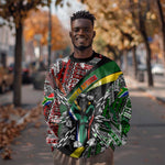 South Africa Fist of Freedom Sweatshirt Never Give Up