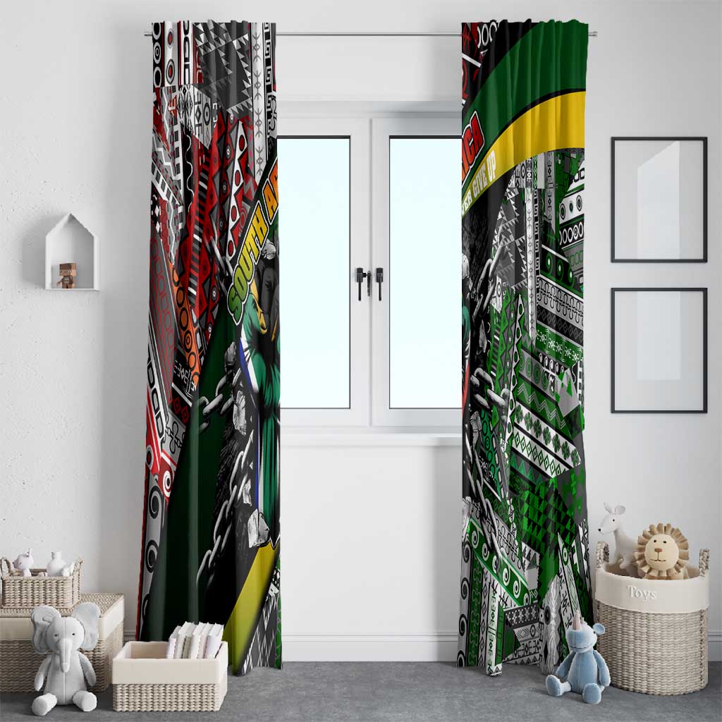 South Africa Fist of Freedom Window Curtain Never Give Up