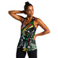 South Africa Fist of Freedom Women Racerback Tank Never Give Up