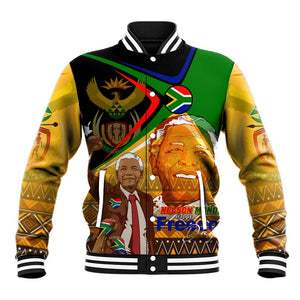 South Africa Heritage Nelson Mandela Baseball Jacket Happy Freedom Day Victory Art