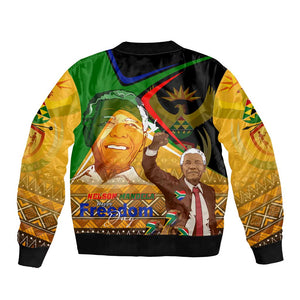 South Africa Heritage Nelson Mandela Bomber Jacket Happy Freedom Day Victory Art