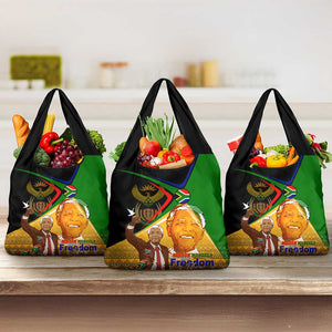 South Africa Heritage Nelson Mandela Grocery Bag Happy Freedom Day Victory Art
