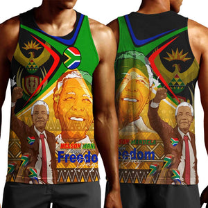 South Africa Heritage Nelson Mandela Men Tank Top Happy Freedom Day Victory Art