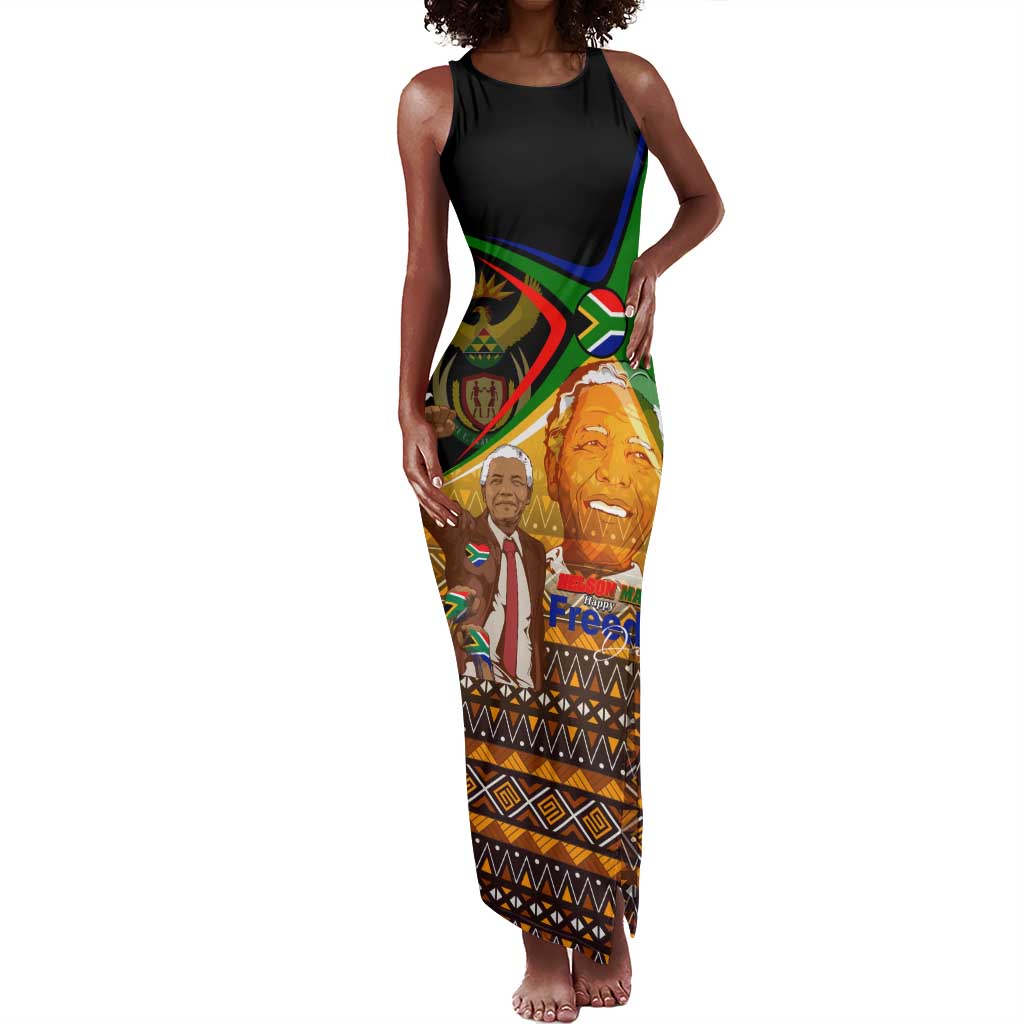 South Africa Heritage Nelson Mandela Tank Maxi Dress Happy Freedom Day Victory Art