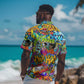 Hip Hop Graffiti Art Hawaiian Shirt Black Power