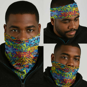 Hip Hop Graffiti Art Neck Gaiter Black Power DT02