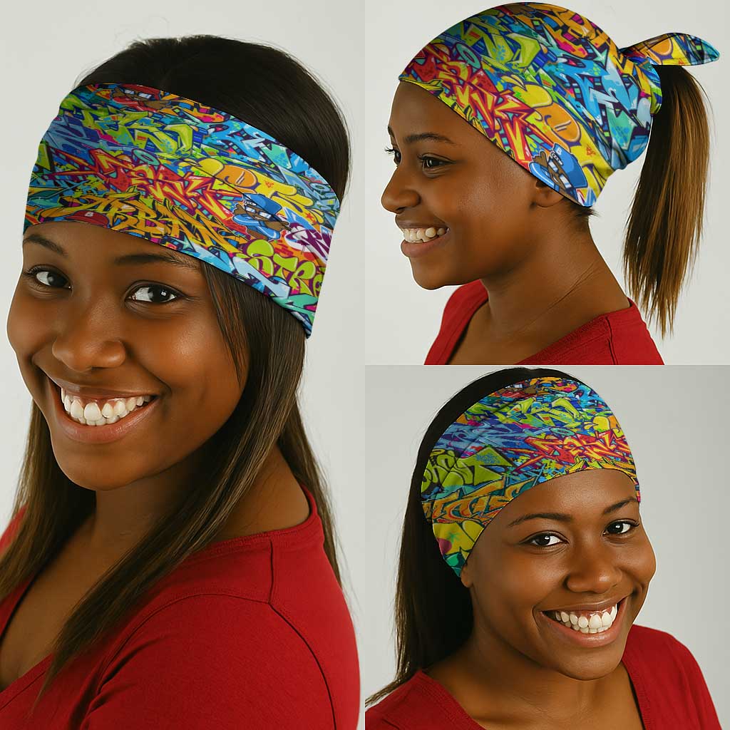 Hip Hop Graffiti Art Neck Gaiter Black Power DT02
