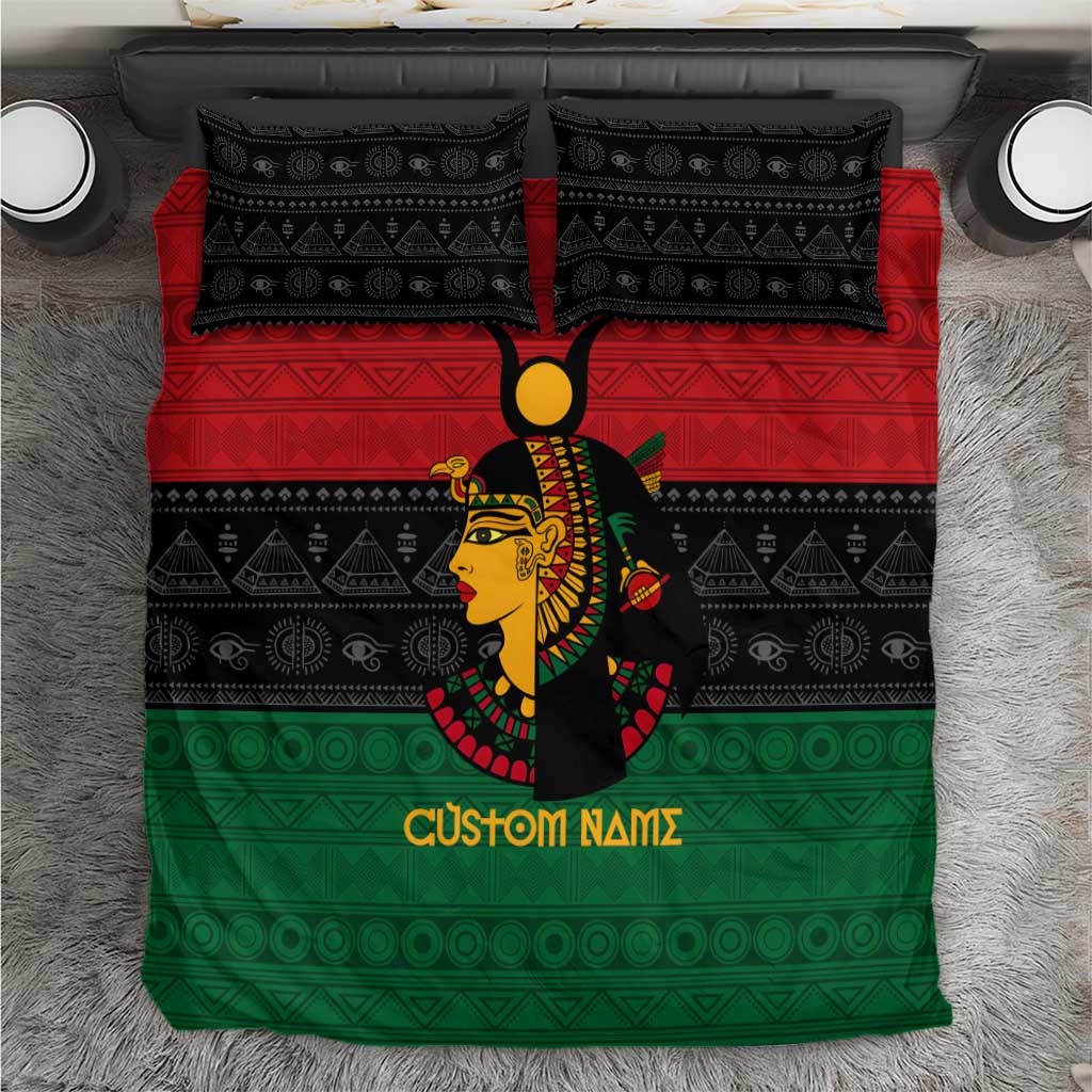 Personalized Queen of Egypt Bedding Set in Pan-African Colors