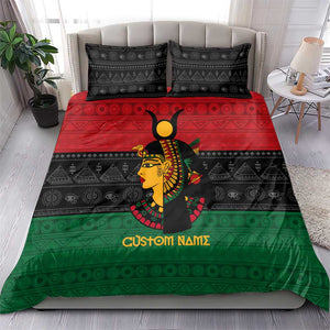 Personalized Queen of Egypt Bedding Set in Pan-African Colors