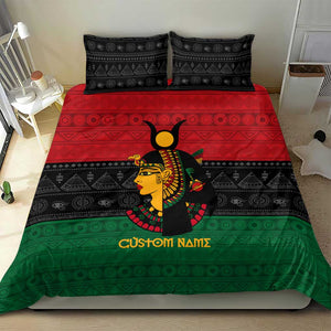 Personalized Queen of Egypt Bedding Set in Pan-African Colors