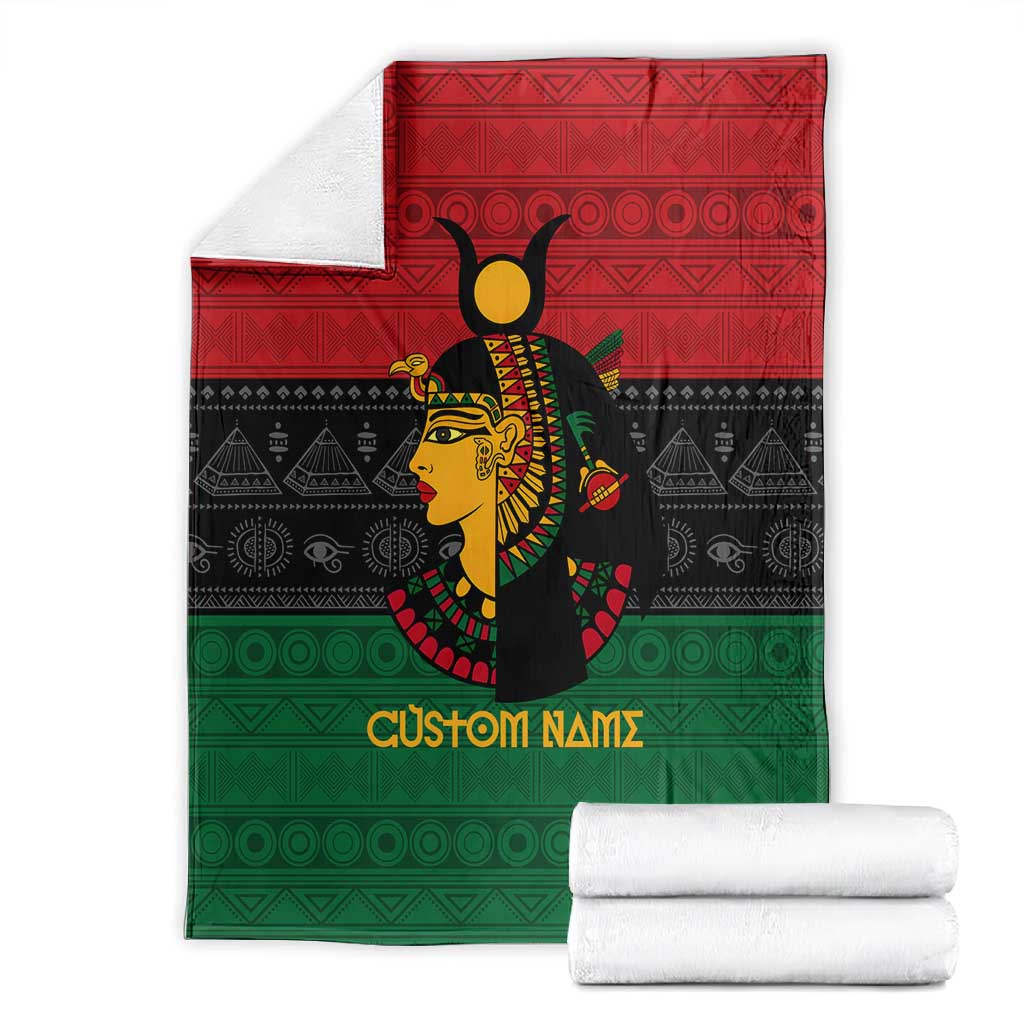 Personalized Queen of Egypt Blanket in Pan-African Colors