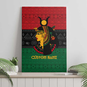 Personalized Queen of Egypt Canvas Wall Art in Pan-African Colors