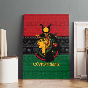 Personalized Queen of Egypt Canvas Wall Art in Pan-African Colors