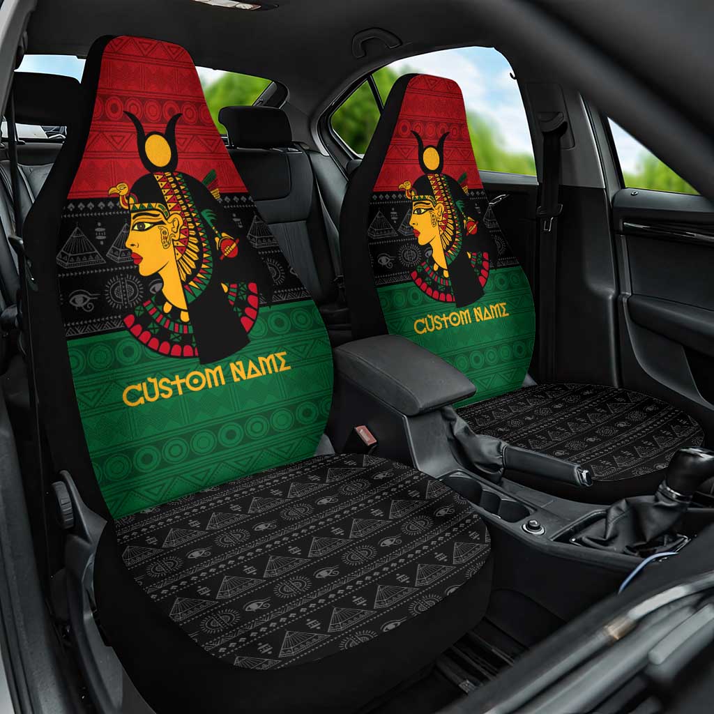 Personalized Queen of Egypt Car Seat Cover in Pan-African Colors