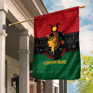 Personalized Queen of Egypt Garden Flag in Pan-African Colors