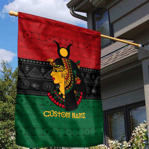 Personalized Queen of Egypt Garden Flag in Pan-African Colors