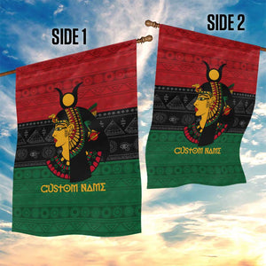 Personalized Queen of Egypt Garden Flag in Pan-African Colors