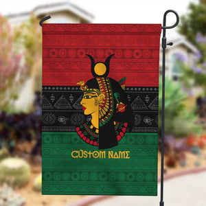 Personalized Queen of Egypt Garden Flag in Pan-African Colors