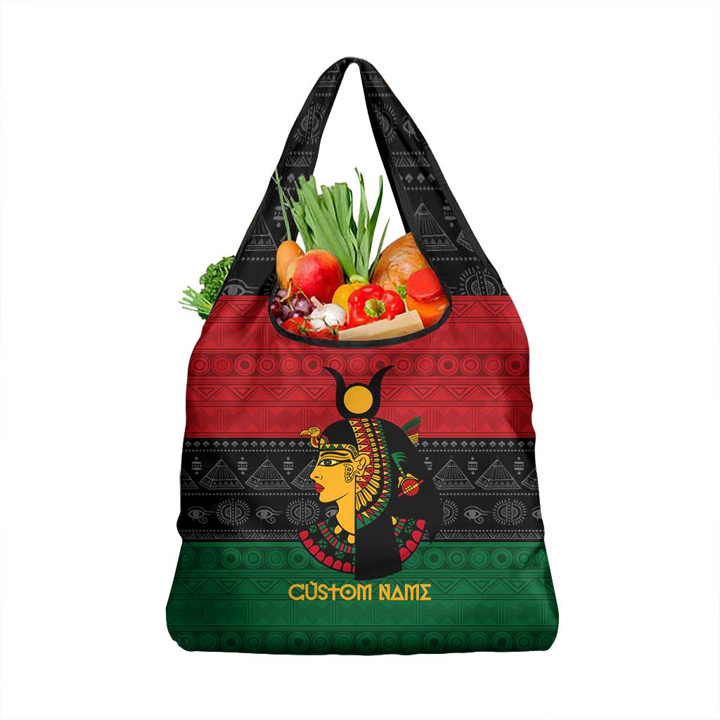 Personalized Queen of Egypt Grocery Bag in Pan-African Colors