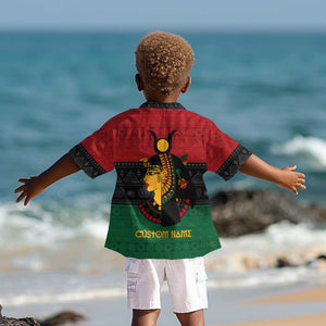 Personalized Queen of Egypt Kid Hawaiian Shirt in Pan-African Colors