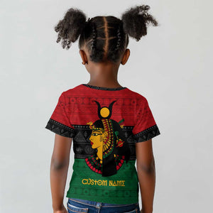 Personalized Queen of Egypt Kid T shirt in Pan-African Colors