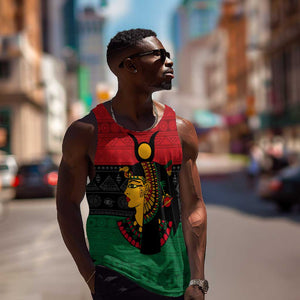 Personalized Queen of Egypt Men Tank Top in Pan-African Colors