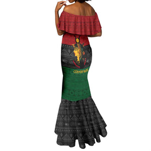 Personalized Queen of Egypt Mermaid Dress in Pan-African Colors