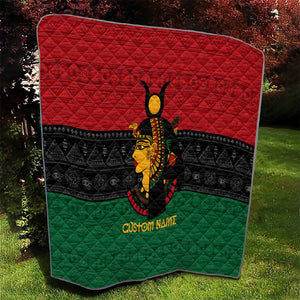 Personalized Queen of Egypt Quilt in Pan-African Colors