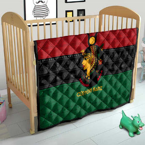 Personalized Queen of Egypt Quilt in Pan-African Colors