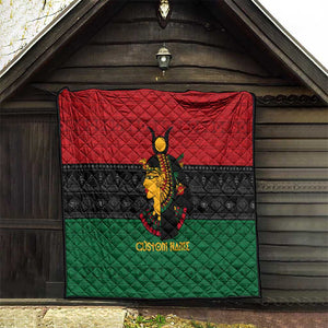 Personalized Queen of Egypt Quilt in Pan-African Colors