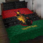 Personalized Queen of Egypt Quilt Bed Set in Pan-African Colors