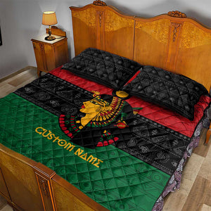 Personalized Queen of Egypt Quilt Bed Set in Pan-African Colors