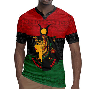 Personalized Queen of Egypt Rugby Jersey in Pan-African Colors