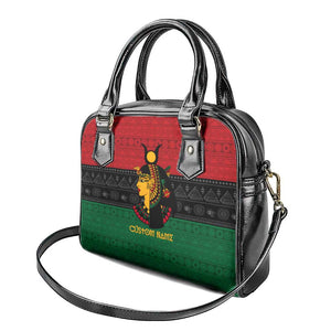 Personalized Queen of Egypt Shoulder Handbag in Pan-African Colors