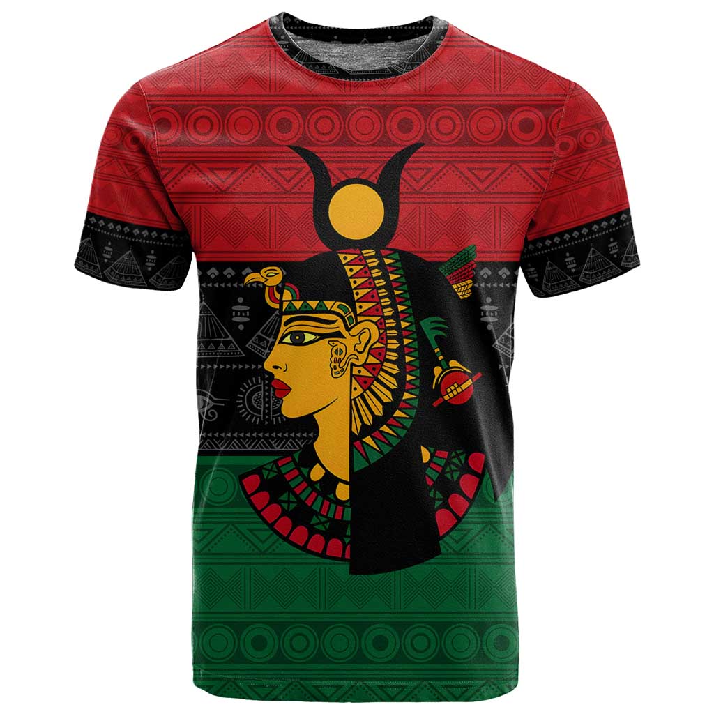 Personalized Queen of Egypt T shirt in Pan-African Colors