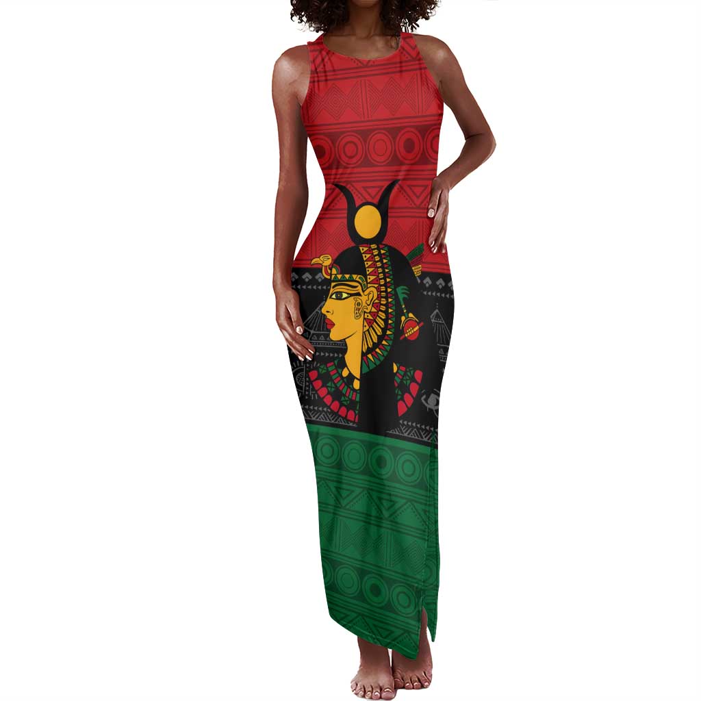 Personalized Queen of Egypt Tank Maxi Dress in Pan-African Colors