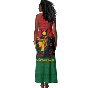 Personalized Queen of Egypt Tank Maxi Dress in Pan-African Colors