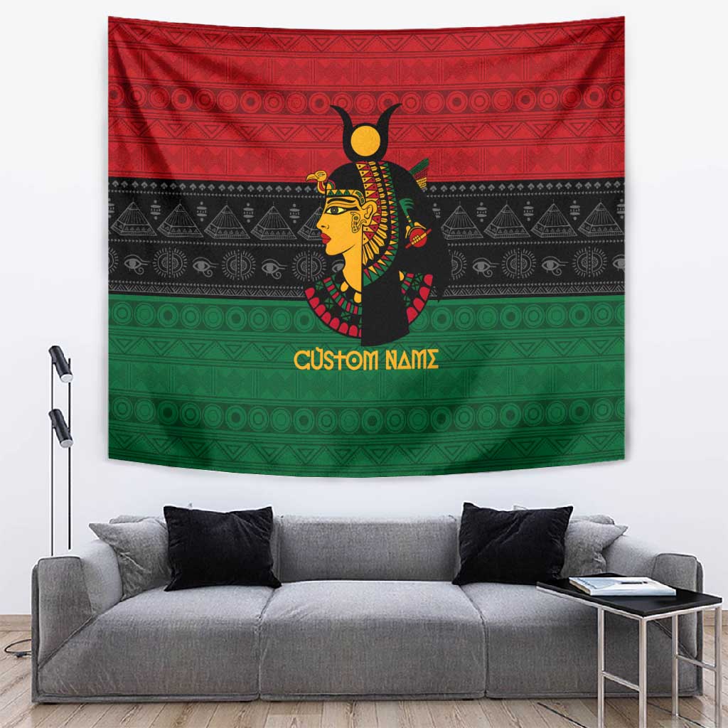 Personalized Queen of Egypt Tapestry in Pan-African Colors