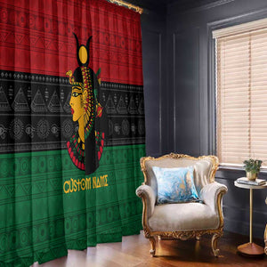 Personalized Queen of Egypt Window Curtain in Pan-African Colors