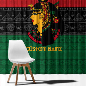 Personalized Queen of Egypt Window Curtain in Pan-African Colors