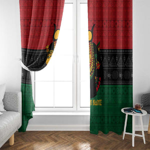 Personalized Queen of Egypt Window Curtain in Pan-African Colors